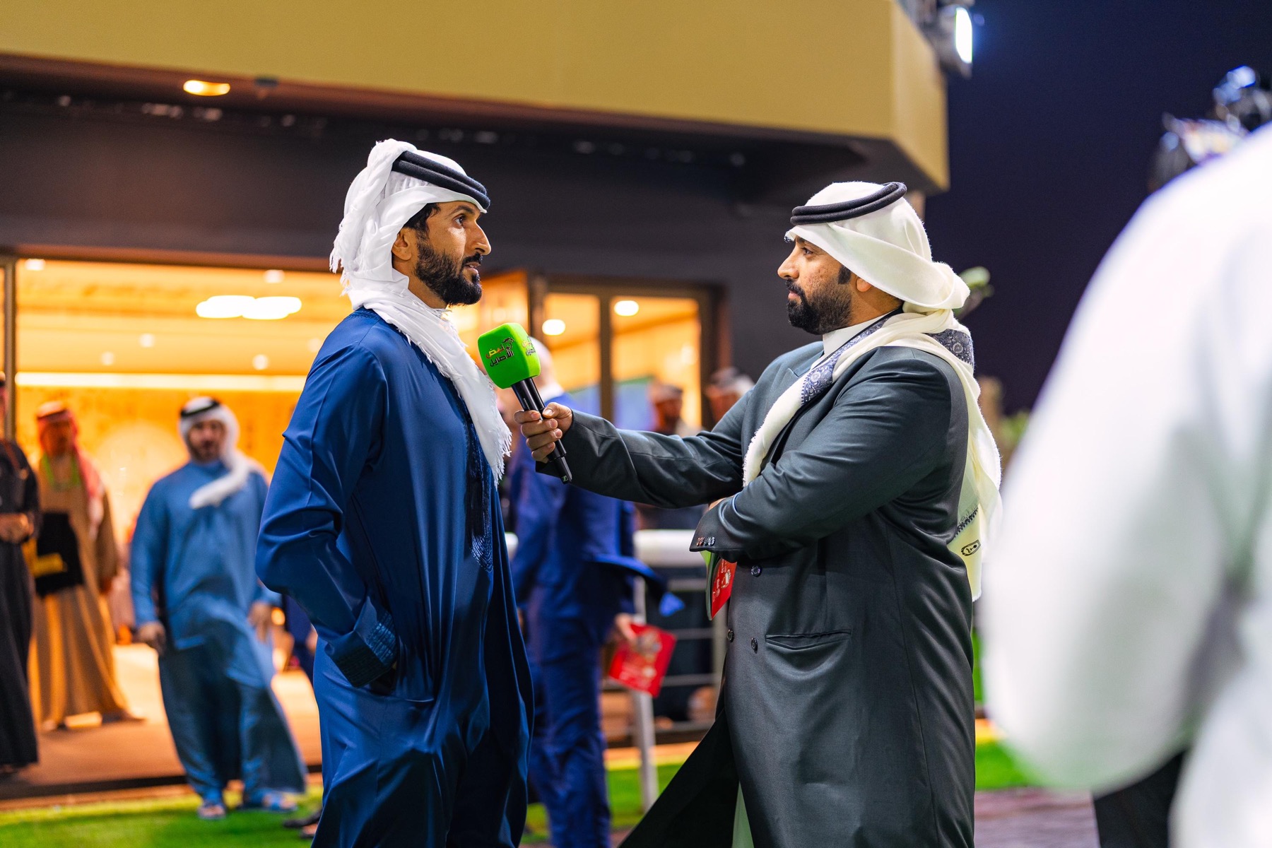 أحمد البدر أثناء مقابلة ميدانية